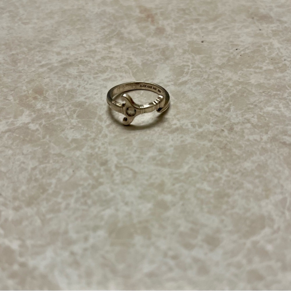 Alex and Ani silver sword wrap ring